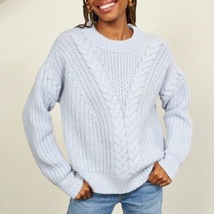 La Ligne - Scotia V-Cable Cashmere Sweater (Large) - RETAILS: $450